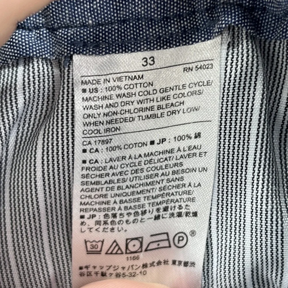 Banana Republic Shorts Mens 33 Blue Aiden Flat Front Chino Casual Summer Preppy